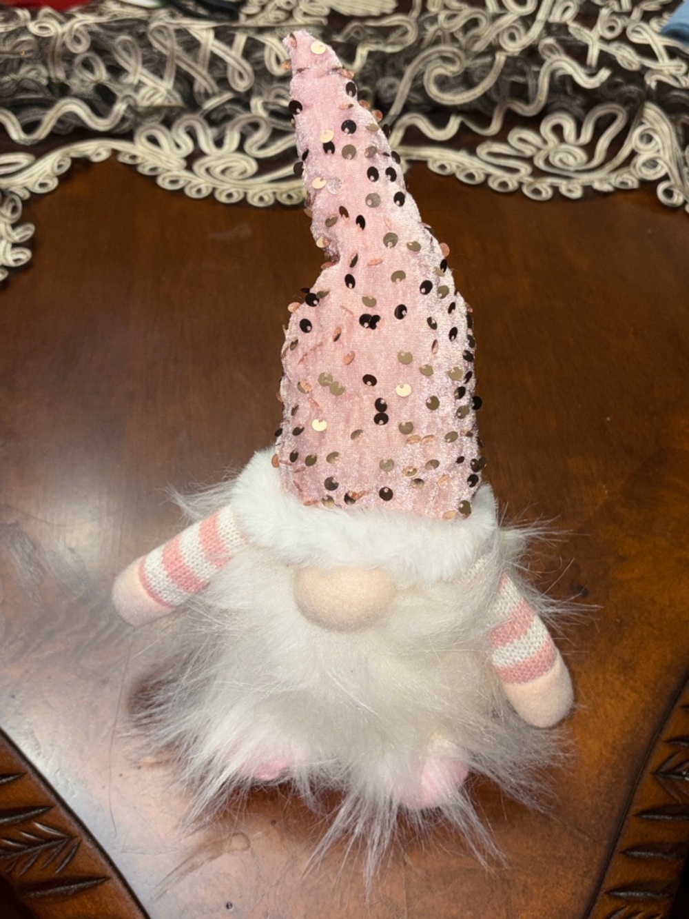 Sequin Pink Gnome Plush Hat Kids Accessory